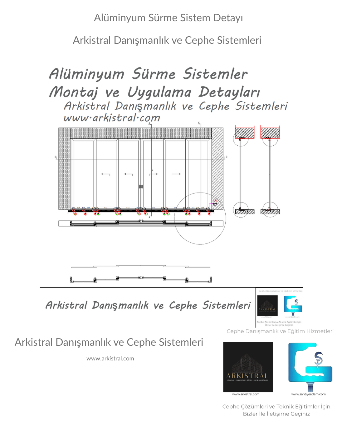 Alüminyum Sürme Sistem Detayı - Genel Görünüş